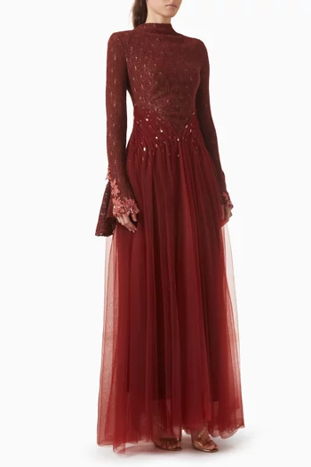 High-neck Gown