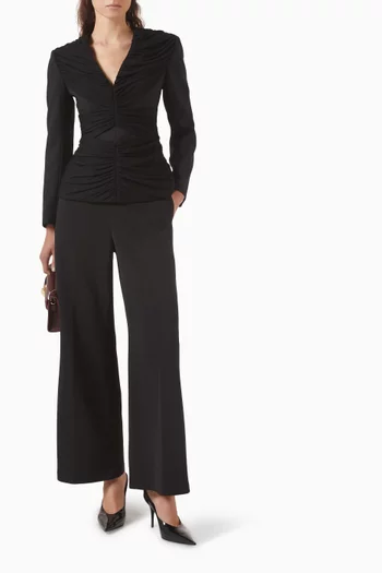 Tailored Top in Crepe & Knit Jersey