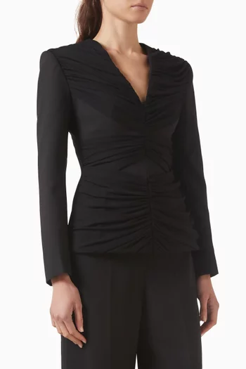 Tailored Top in Crepe & Knit Jersey