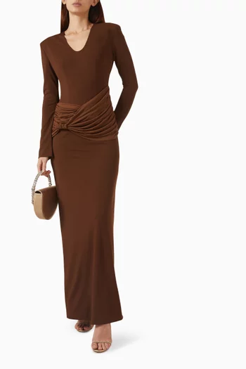 U-neck Gown in Jersey