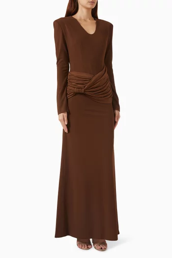 U-neck Gown in Jersey