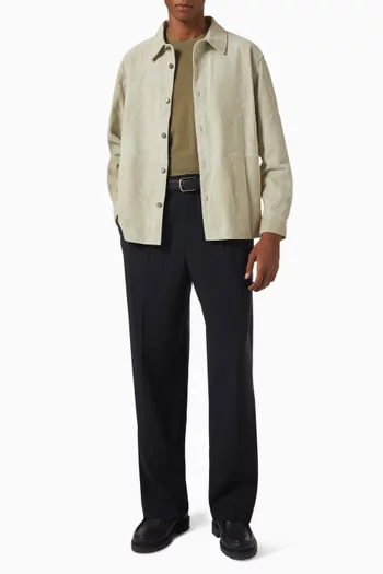 Button-up Shirt in Suede