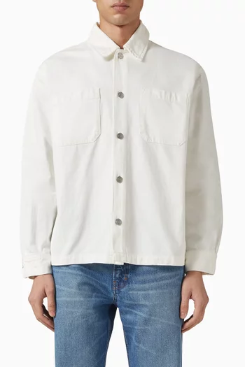 Shirt Jacket in Linen-blend