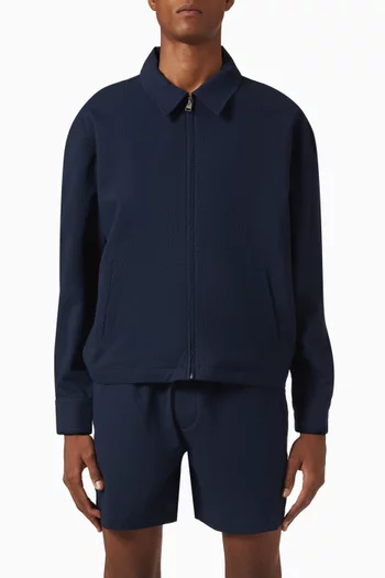 Blouson Jacket in Seersucker
