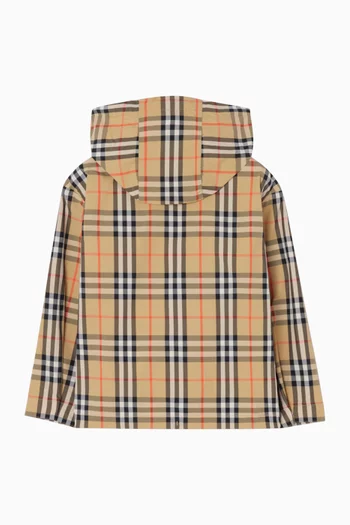 Check-print Hooded Jacket