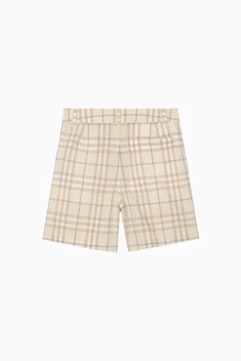Oscar Check-print Shorts in Cotton