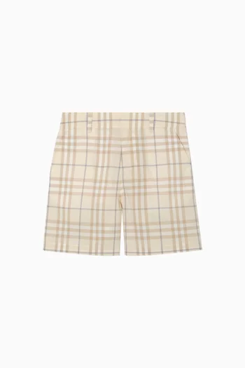 Oscar Check-print Shorts in Cotton