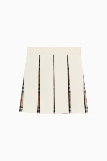 Check Pleated Skirt