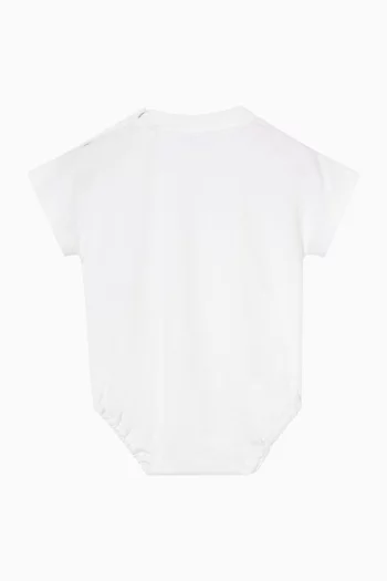 Logo Romper in Cotton