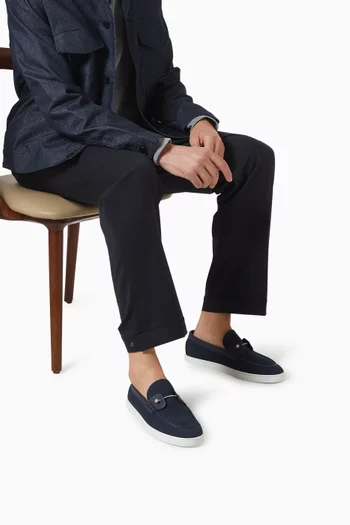 Chambeliboat Loafers in Reversed Calf Leather