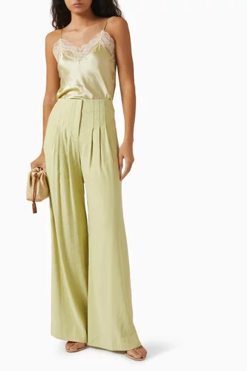 Hoyt Wide-leg Pants in Linen Blend