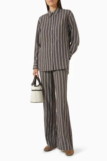 Lloyd Striped Shirt in Viscose Blend