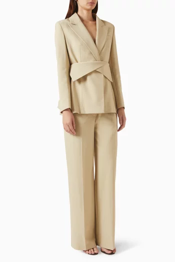 Buttoned Blazer & Pants Set