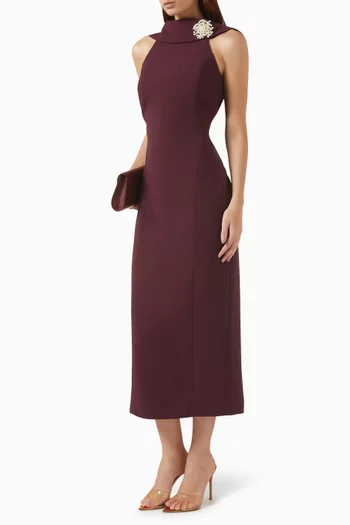 Floral Column Midi Dress