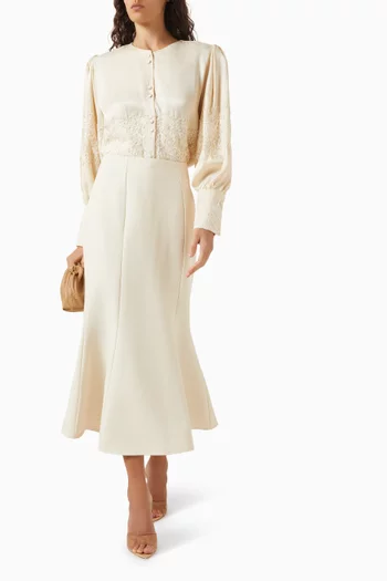 Flared Midi Skirt
