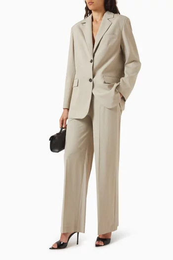 Buttoned Blazer & Pants Set