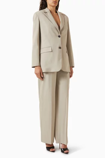 Buttoned Blazer & Pants Set