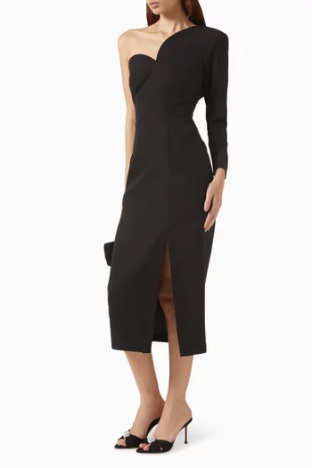 One-shoulder Midi Dress