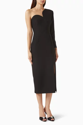 One-shoulder Midi Dress