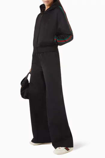 Zip Hoodie in Stretch Cotton
