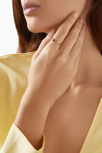 Illusion Twist Ring in 18kt Gold-plated Silver