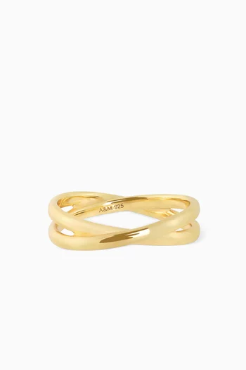Illusion Twist Ring in 18kt Gold-plated Silver
