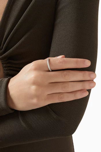 Pave Band Ring in 18kt Gold Vermeil