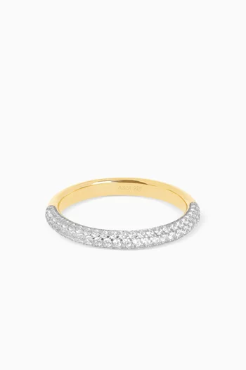Pave Band Ring in 18kt Gold Vermeil