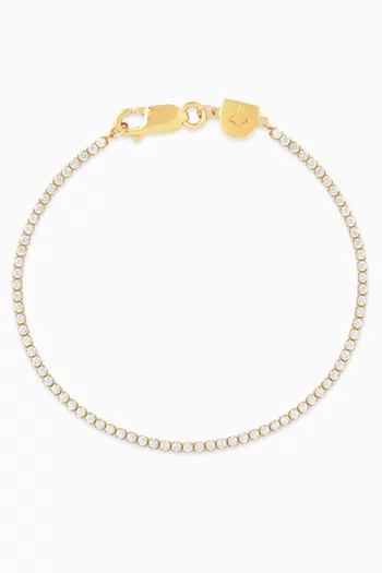Tennis Chain Bracelet in 18kt Gold Plated Brass