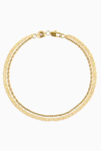 Illusion Duo Bracelet in 18kt Gold-plated Brass