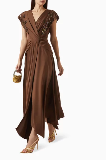 Embellished Dress in Crepe