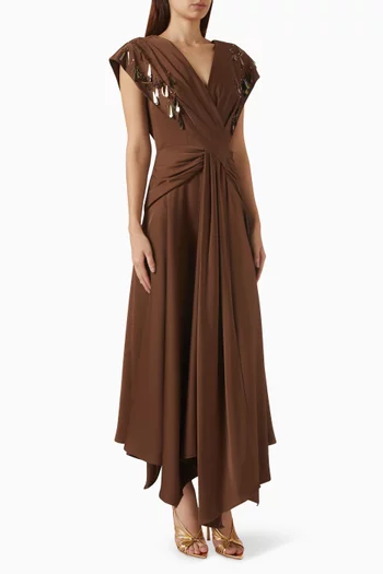 Embellished Dress in Crepe