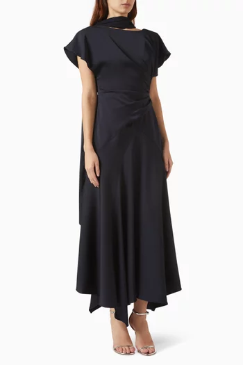 Scarf Handkerchief Dress in Crepe & Chiffon