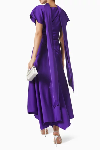 Scarf Handkerchief Dress in Crepe & Chiffon