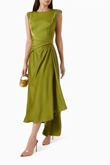 Beaded Asymmetrical Gown