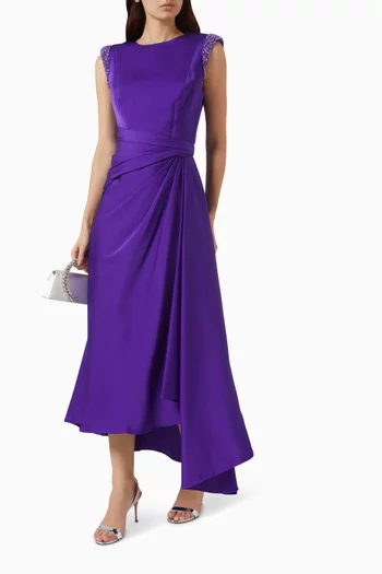 Beaded Asymmetrical Gown