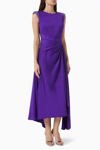 Beaded Asymmetrical Gown