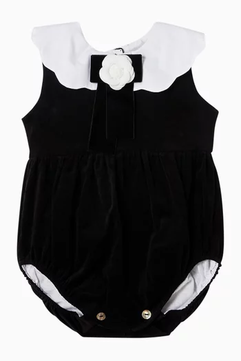 Sleeveless Romper in Velvet