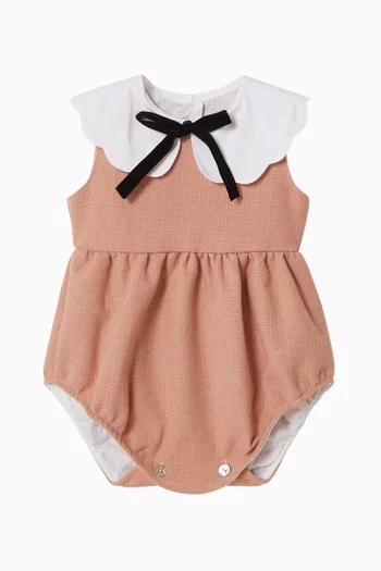 Bow-appliqué Romper