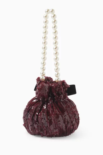Sequin-embellished Top-handle Bag
