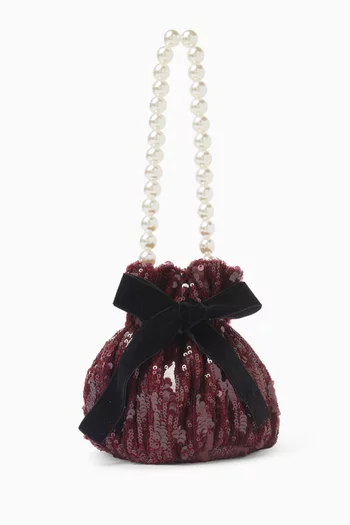 Sequin-embellished Top-handle Bag