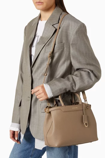 The Medium Palais Top Handle Bag in Leather
