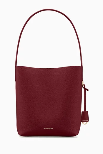 Small Soft Bucket Bag in Leather