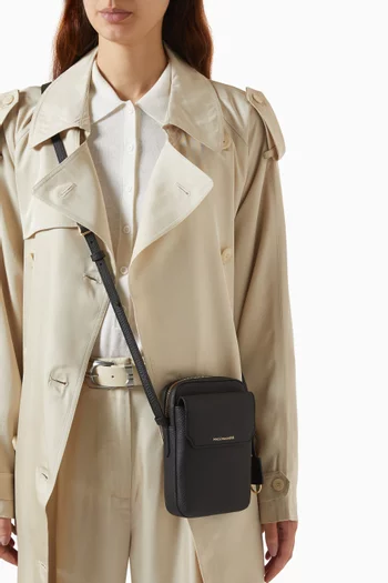 The Zipped Phone Pouch in Leather