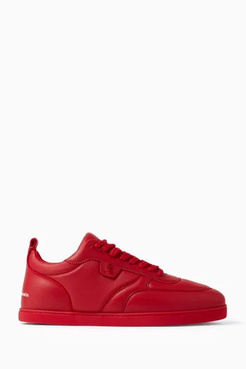 Lace-up Sneakers in Leather