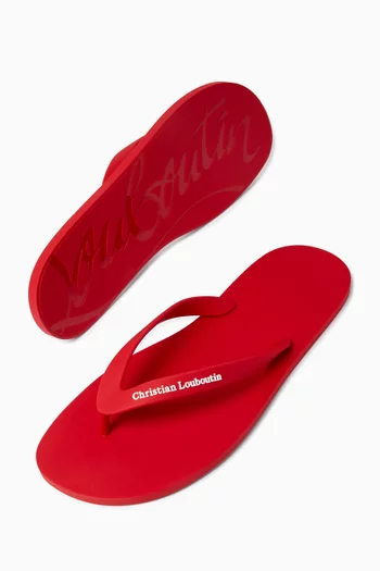 The Christian Louboutin Summer Slippers in Rubber