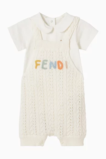 Baby Crochet Romper Set in Cotton