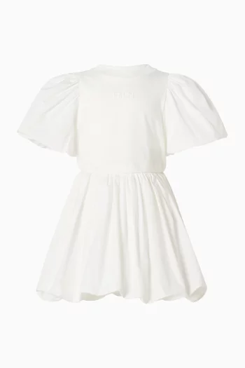 Balloon-sleeve T-shirt in Cotton-jersey
