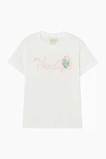 Butterfly-print T-shirt in Cotton