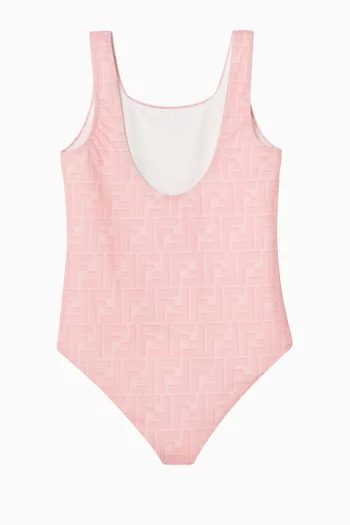 Logo-print One-piece Swimsuit in Nylon